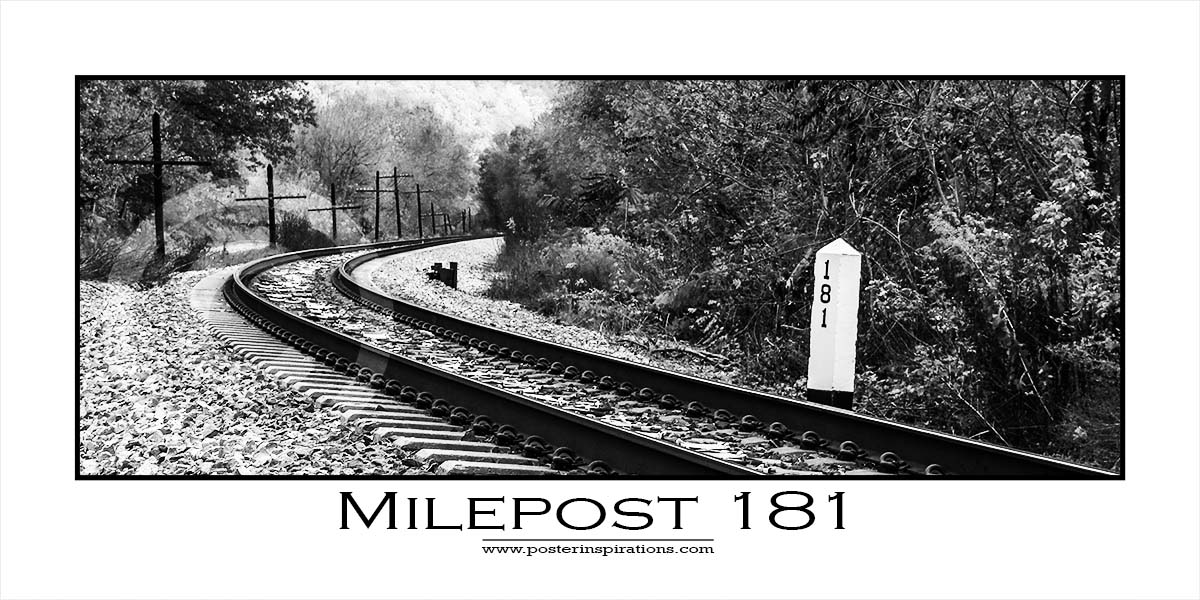 Milepost 181 in Black & White